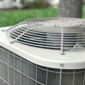 the top of an outdoor a/c unit